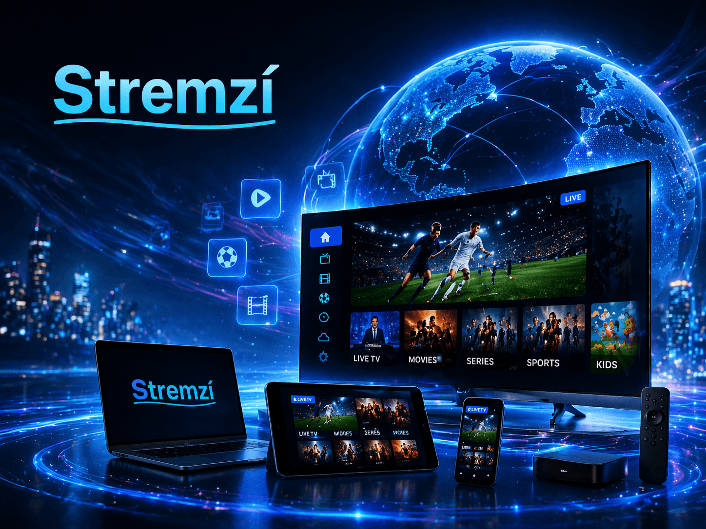About Stremzi IPTV, streaming on Smart TV, Firestick, MAG Box and mobile devices